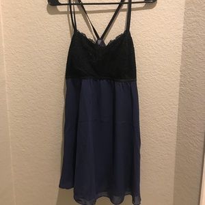 NWT Soma Limited Edition Velvet Noir Babydoll Navy